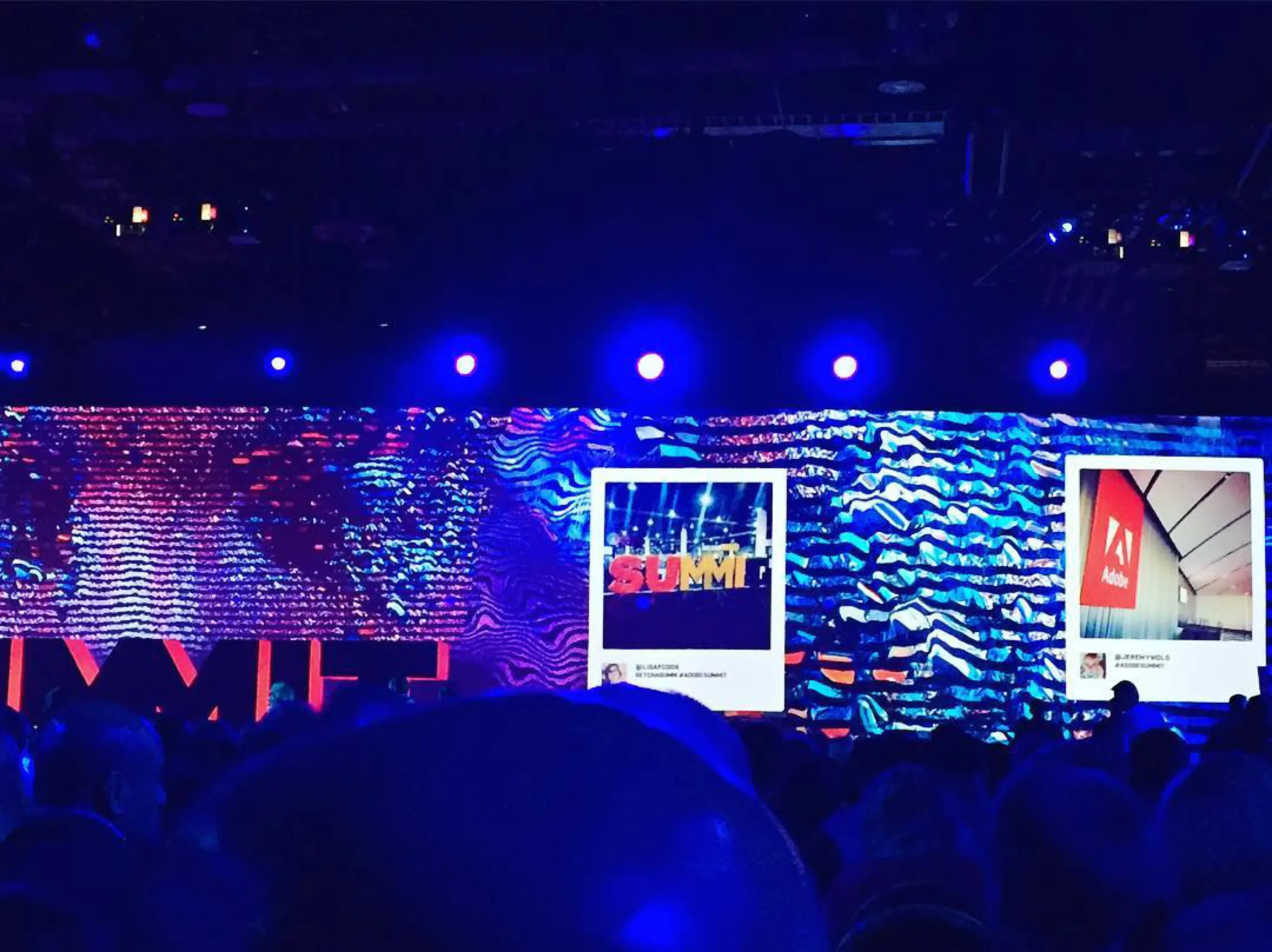 Adobe Summit 2016 social visualization on the main screen