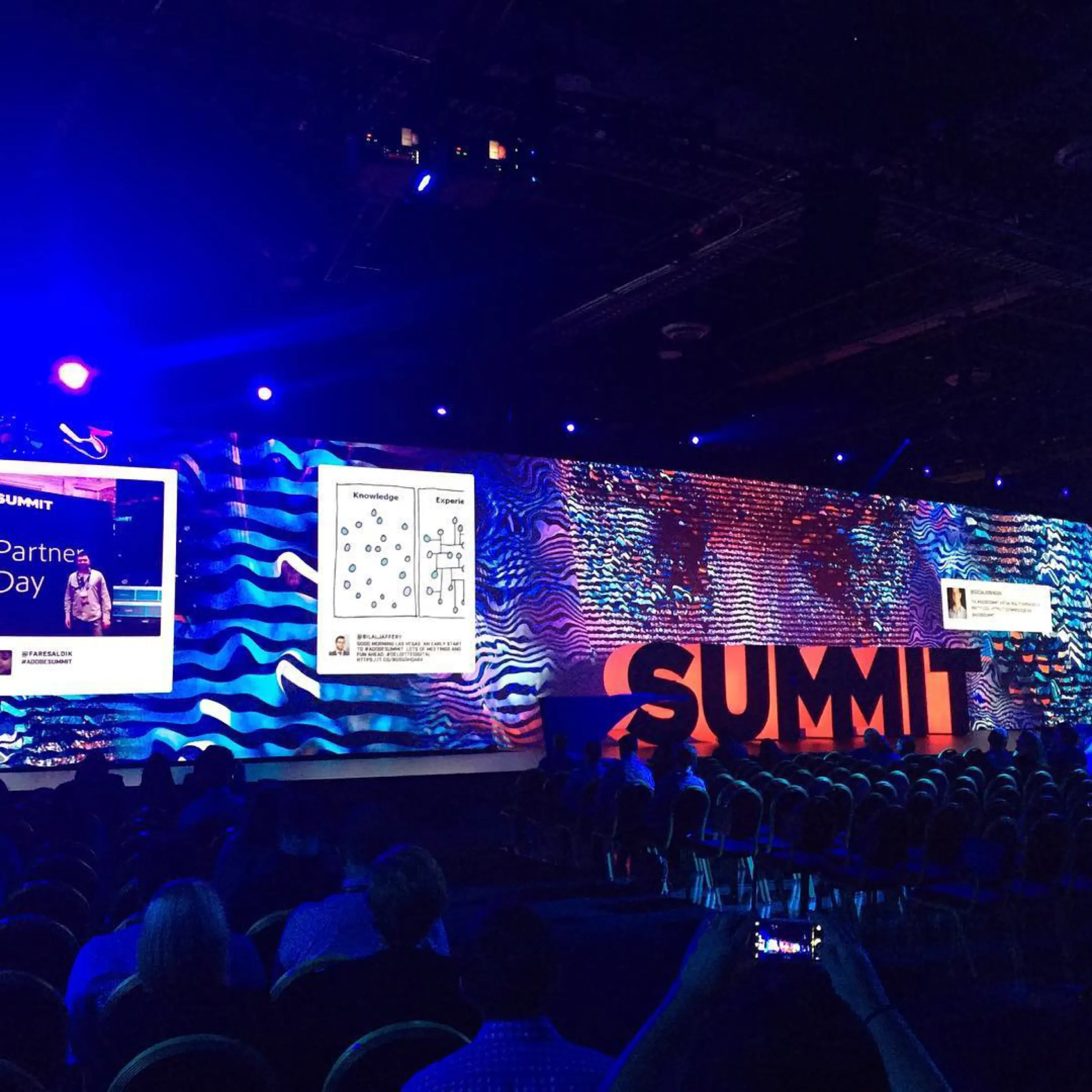 Adobe Summit 2016 social visualization on the main screen
